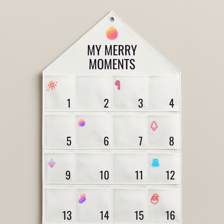 Advent calendar wall hanging by dreamwithreem featuring pockets for festive surprises and a cheerful design