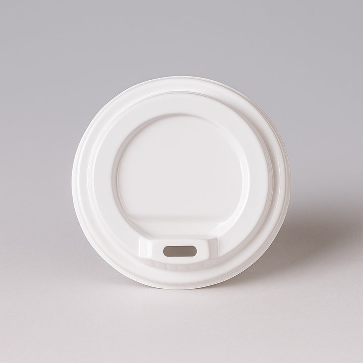 White reusable lid for customizable coffee tumbler by dreamwithreem on plain background