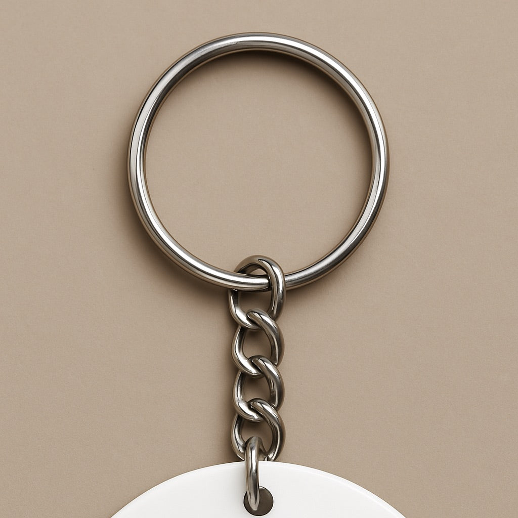 Metal keyring with chain attached to a personalized key holder gift by dreamwithreem