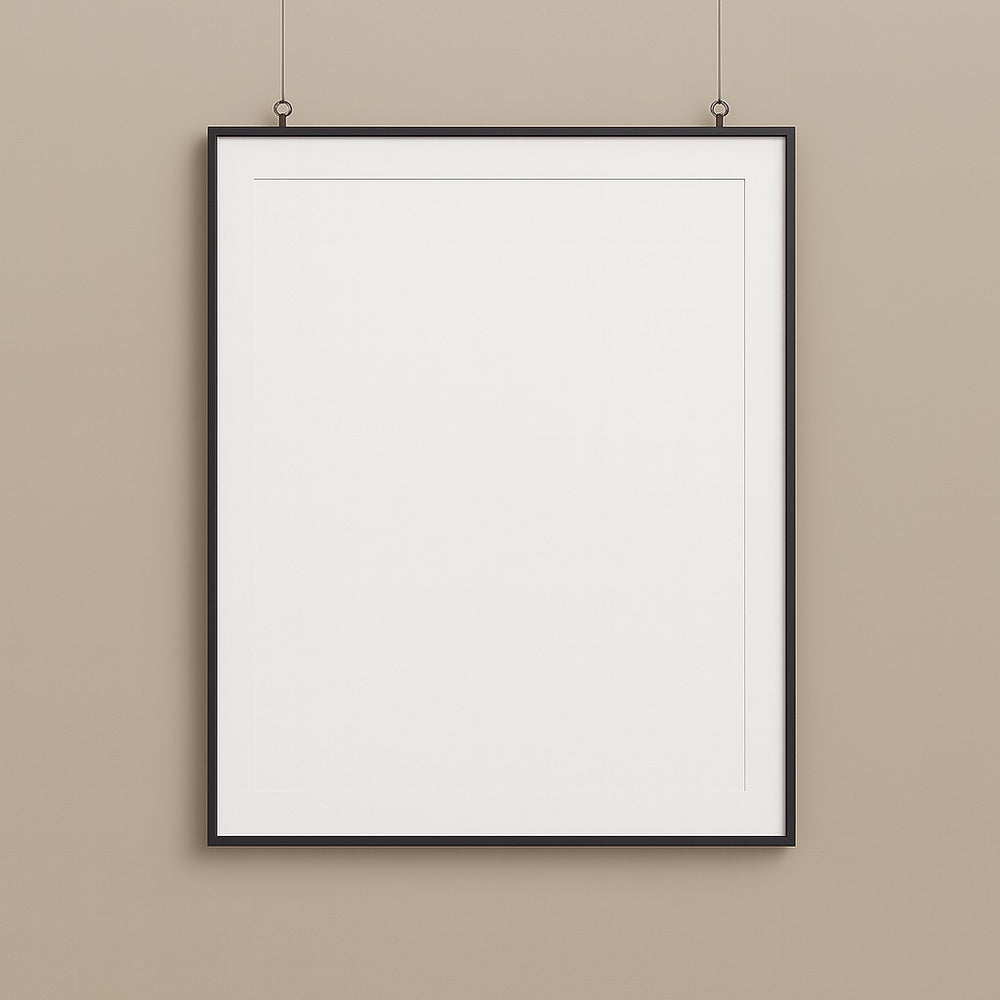 Blank black frame hanging on wall ready for personalized wall posters by dreamwithreem