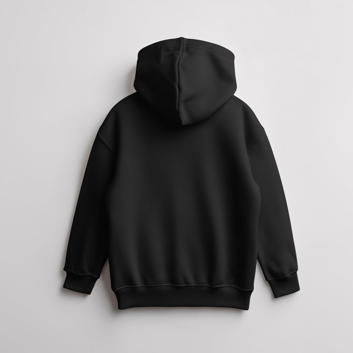 Back view of a black personalized hoodie from dreamwithreem available online