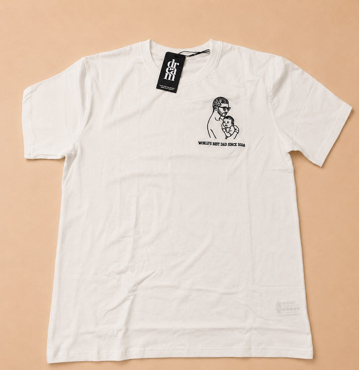 Line Art Embroidery Tee