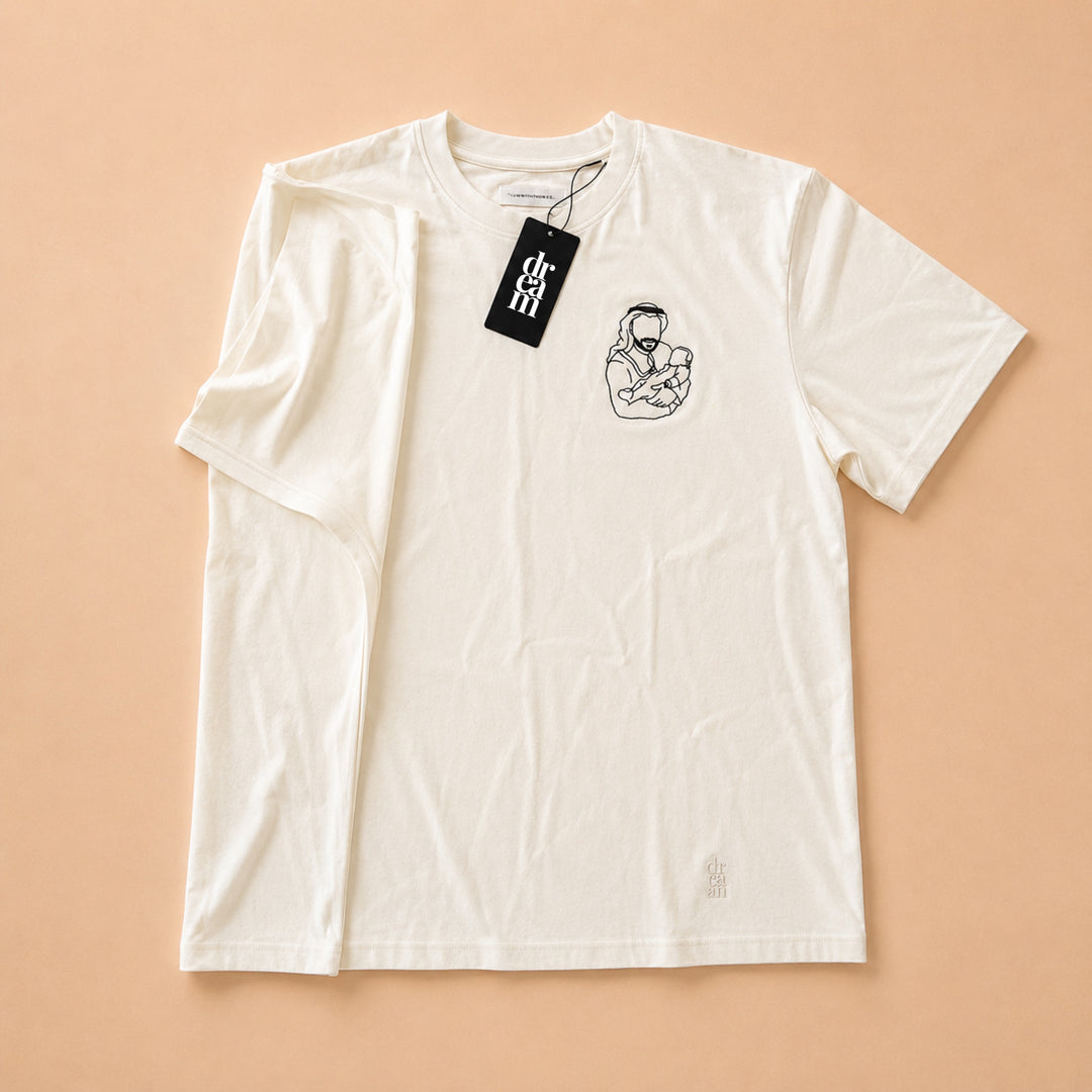 Line Art Embroidery Tee