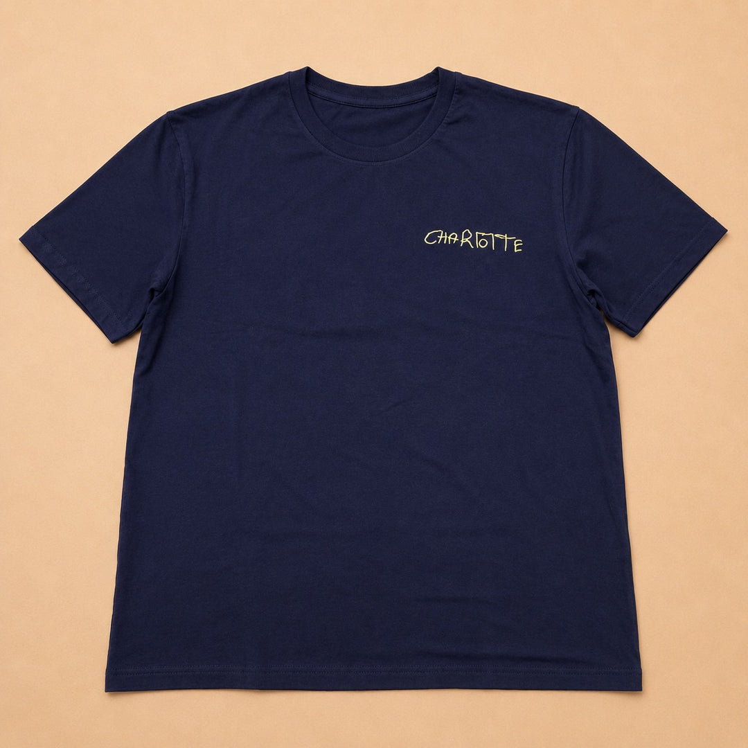 Line Art Embroidery Tee