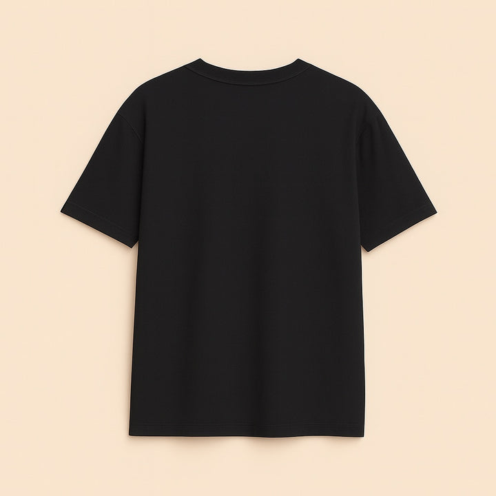 dreamwithreem black short sleeve t shirt back view custom relaxed fit tee soft cotton crew neck