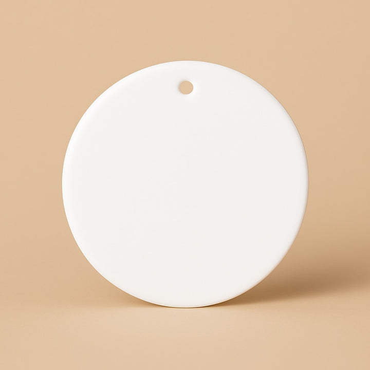 Blank Custom Ceramic Ornament for Personalized Gifts and Holiday Decorations