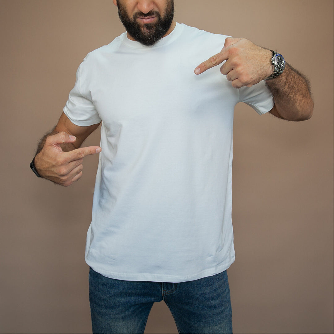 Dreamwithreem custom classic fit t-shirt in white, perfect for casual wear and everyday comfort