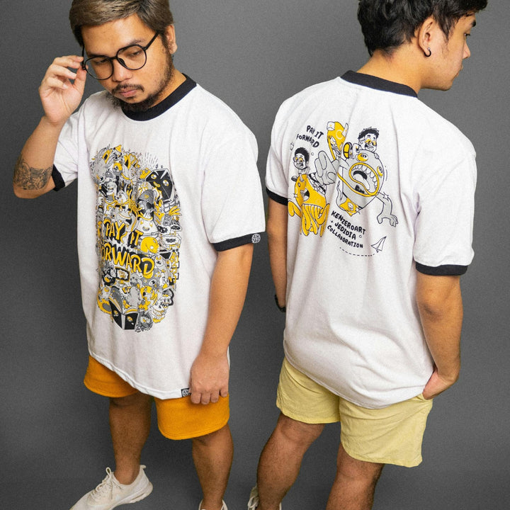 Custom DTF print service featuring vibrant graphic designs on a stylish t-shirt