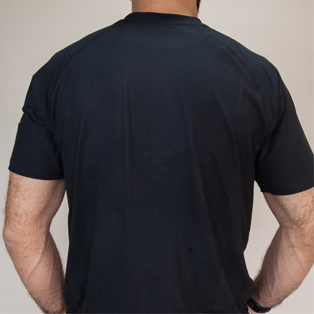Back view of a Custom Gym T Shirt from dreamwithreem, perfect for workout sessions