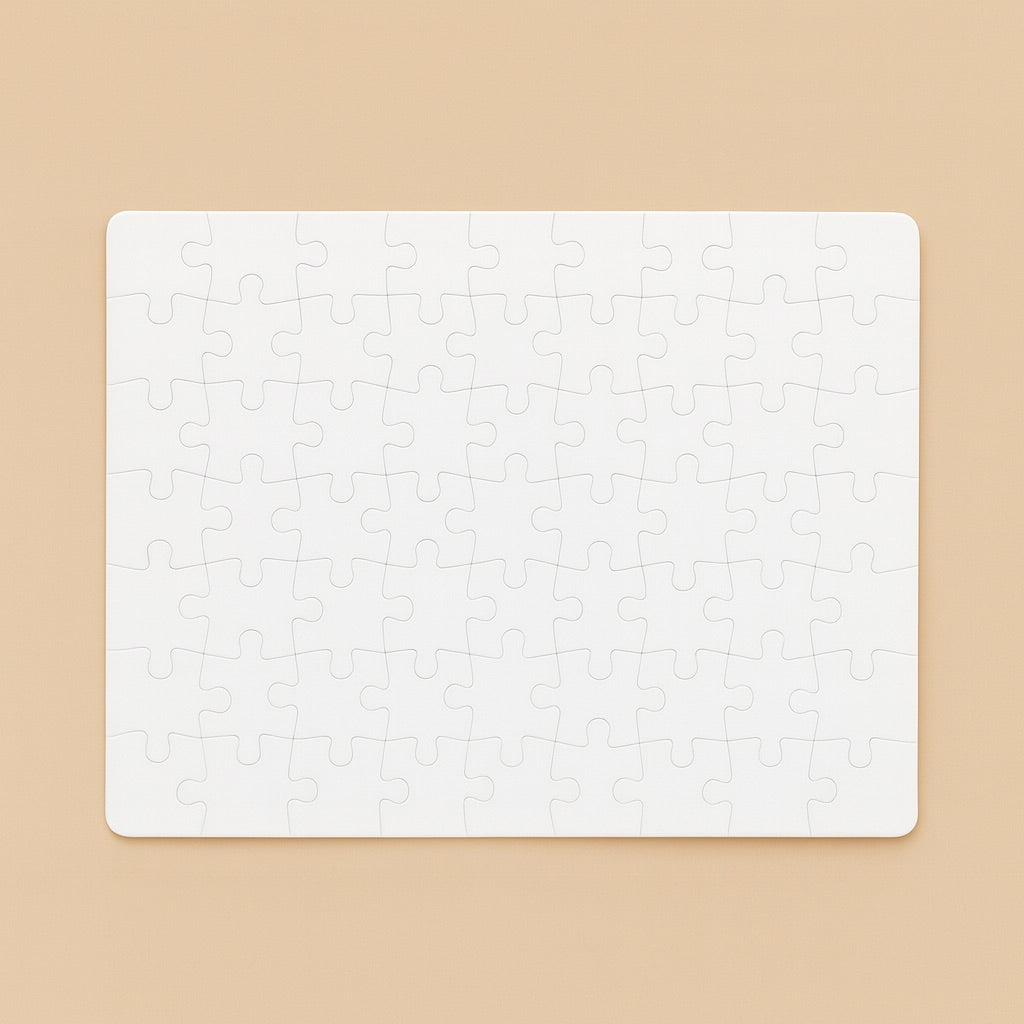 Blank custom photo puzzle with 100 pieces ready for personalized images and designs