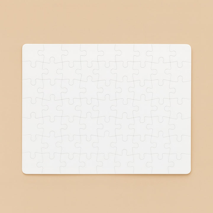 Blank custom photo puzzle with 100 pieces ready for personalized images and designs