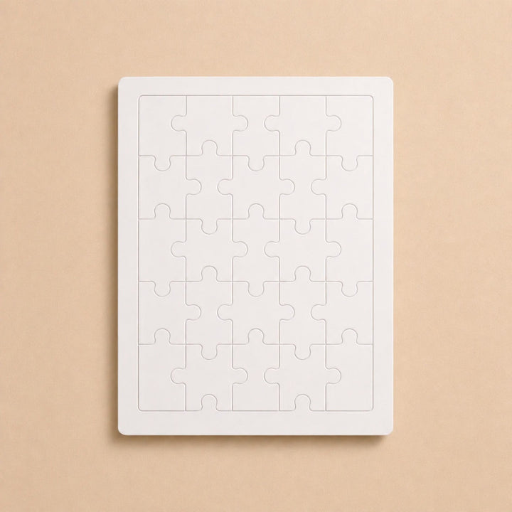Blank custom puzzles ready for personalization and creative gifting options