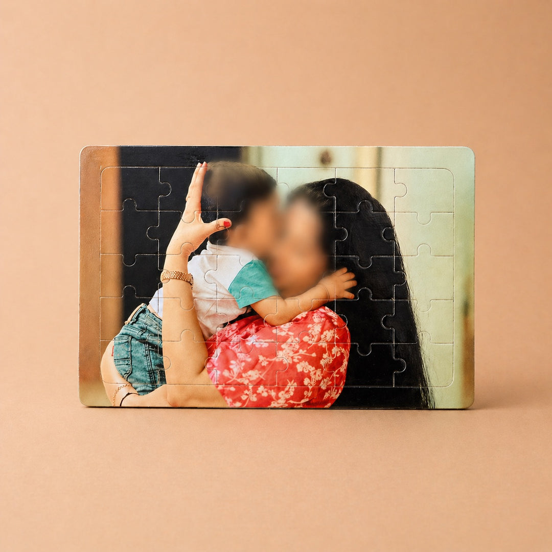 Custom puzzles featuring a joyful moment of a mother and child for personalized gifting
