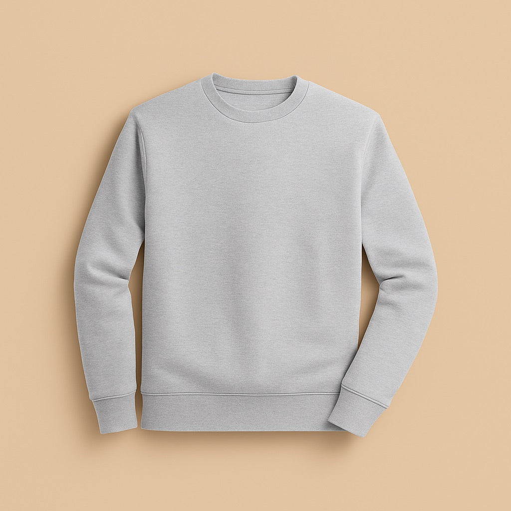 dreamwithreem light gray crewneck jumper front view perfect to design your own sweatshirt online