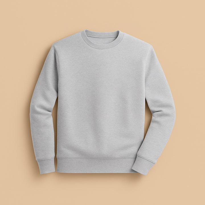 dreamwithreem light gray crewneck jumper front view perfect to design your own sweatshirt online