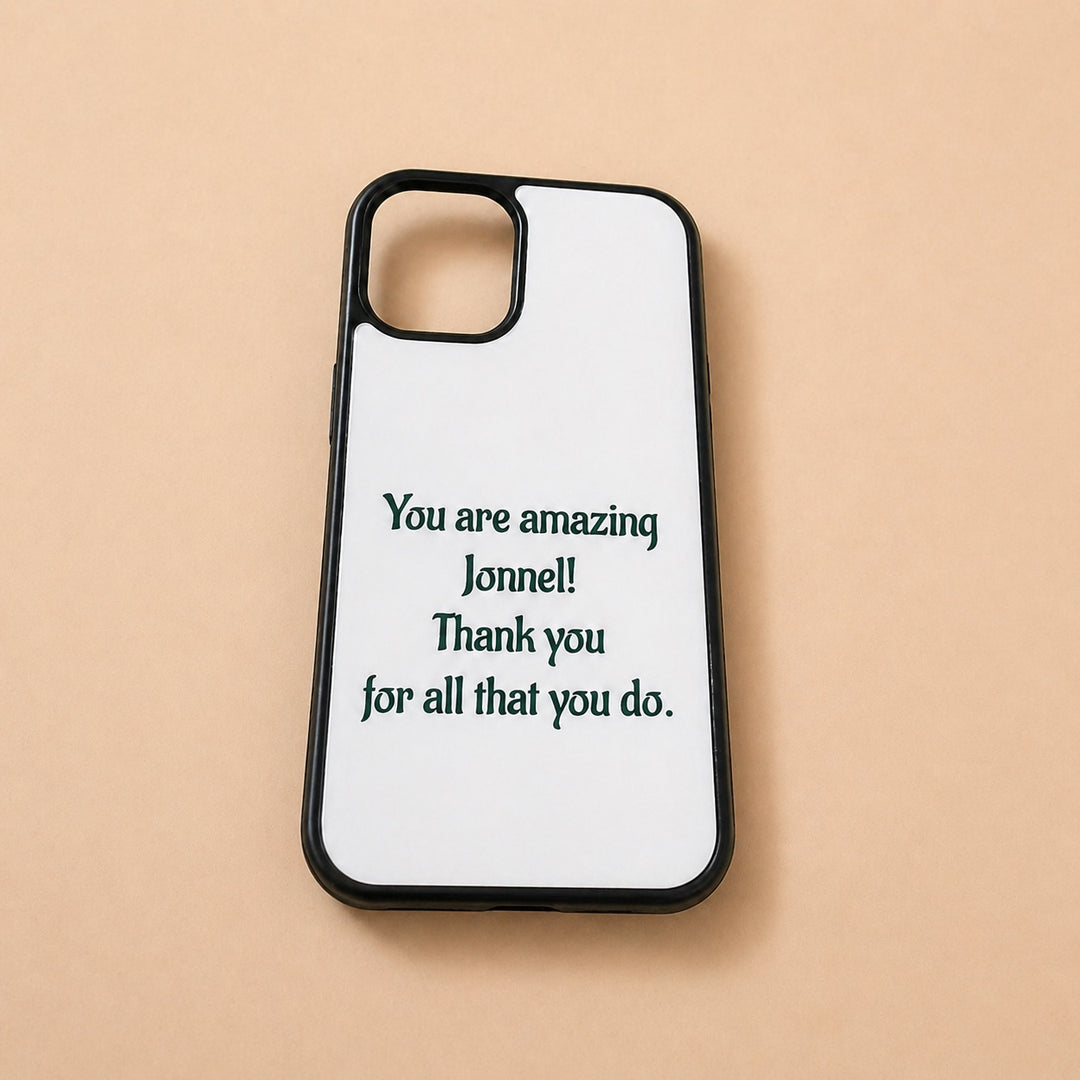 Customizable mobile cover online featuring a motivational quote for personalized gifting