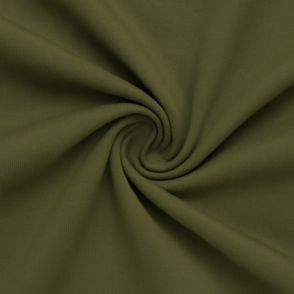 Smooth olive green fabric swirl ideal for customized casual shorts from dreamwithreem