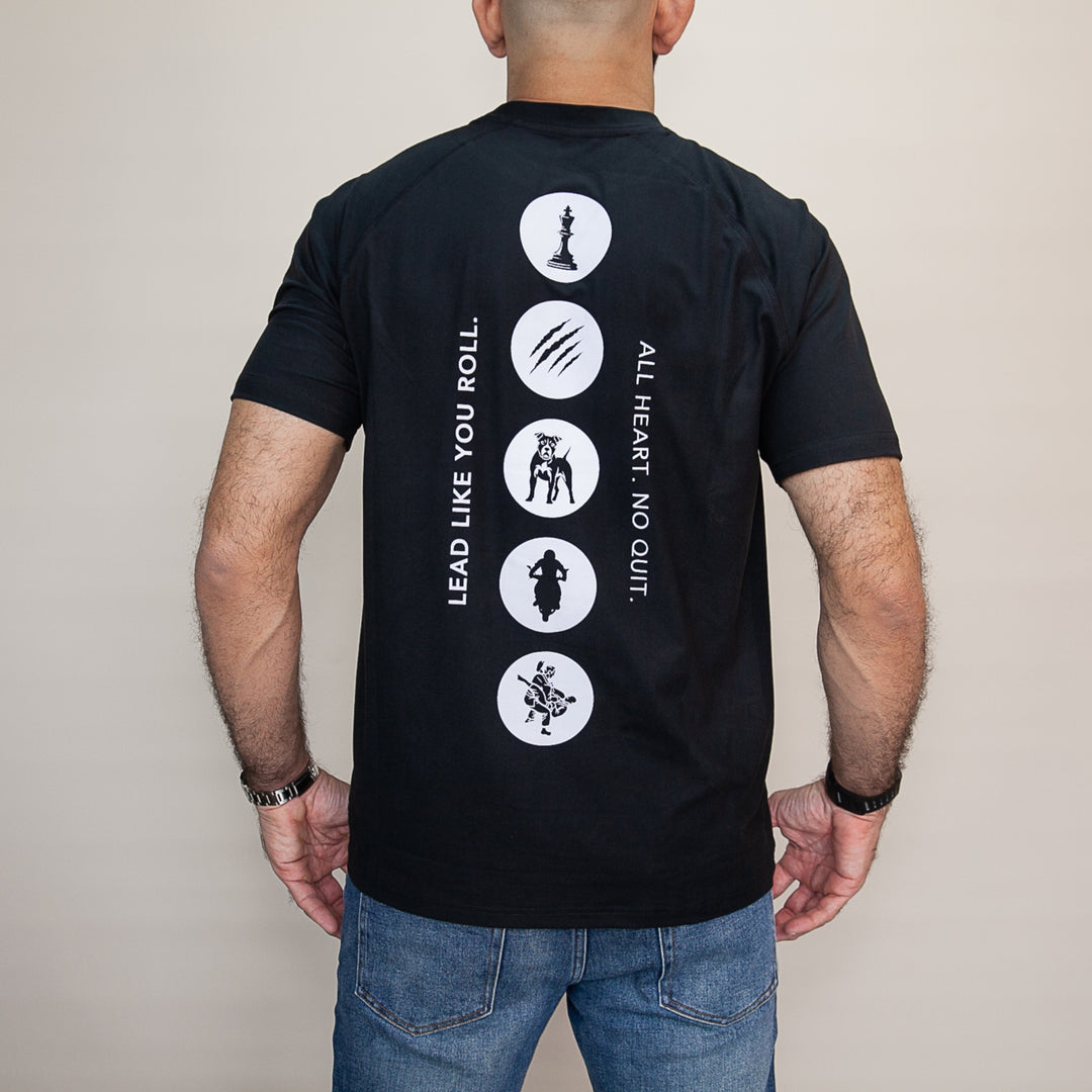 Custom T-Shirt by dreamwithreem featuring expressive fitness apparel with motivational graphics on back