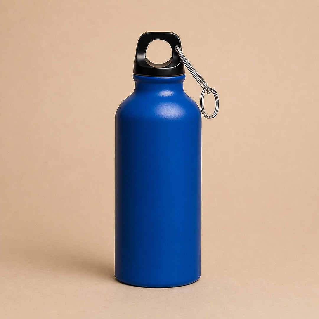 Dreamwithreem blue hot and cold insulated water bottle with a sturdy loop cap