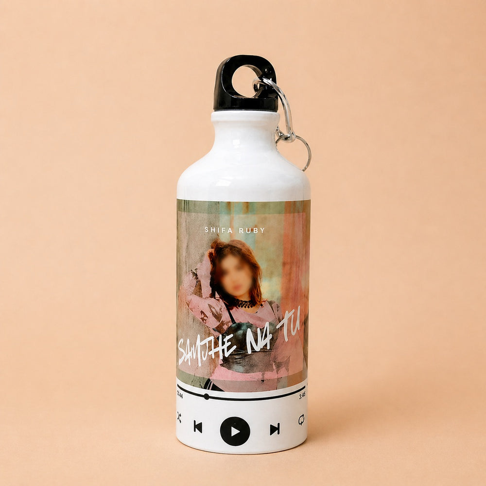 Dreamwithreem hot and cold insulated water bottle with a stylish design and music player graphic
