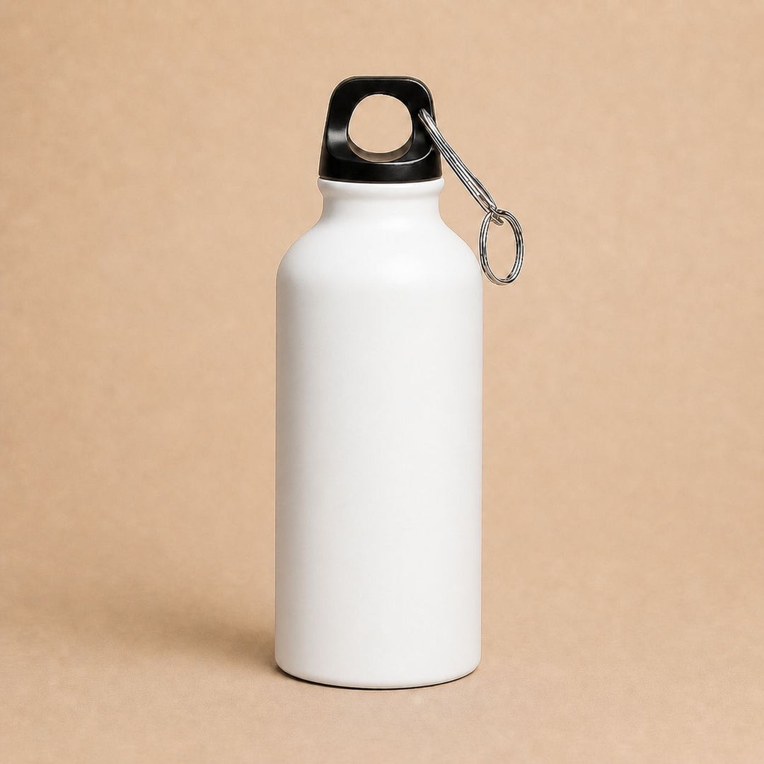 Sleek white hot and cold insulated water bottle with a durable design for all-day hydration