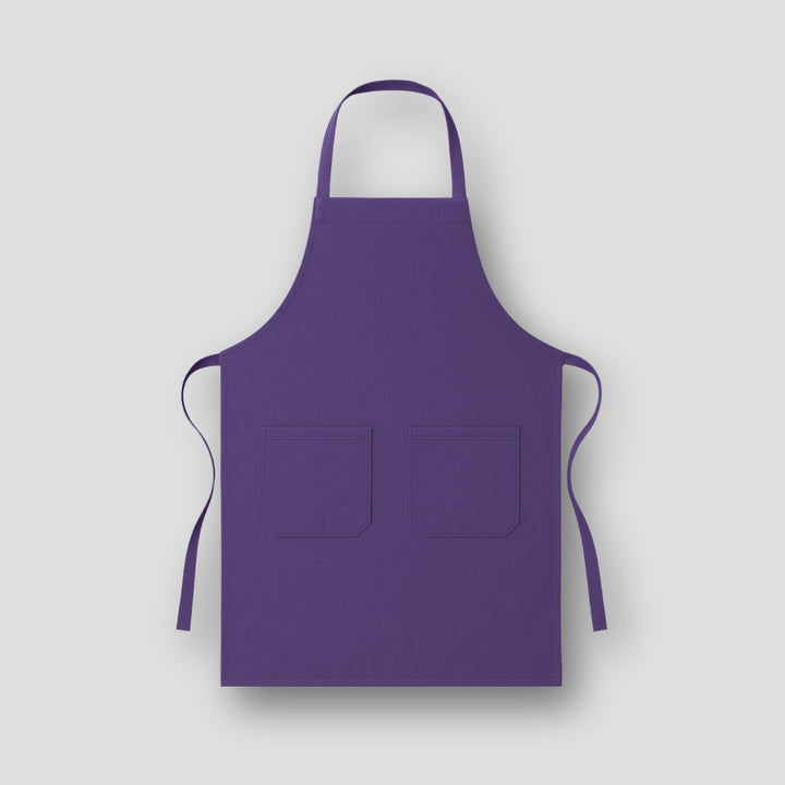 Purple custom print apron with two front pockets for personal expression aprons by dreamwithreem