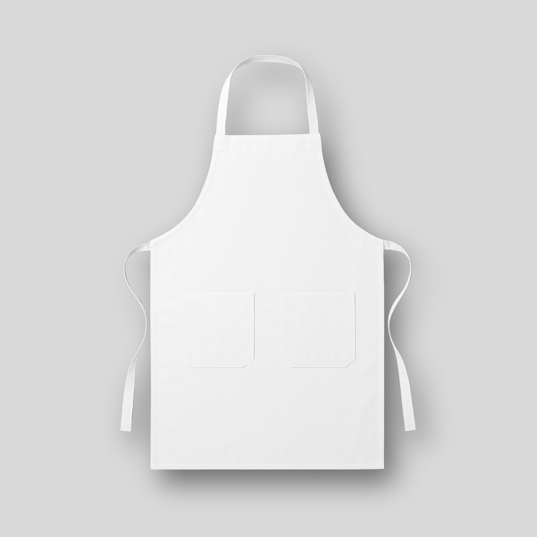 White plain apron with two front pockets ideal for personal expression aprons by dreamwithreem