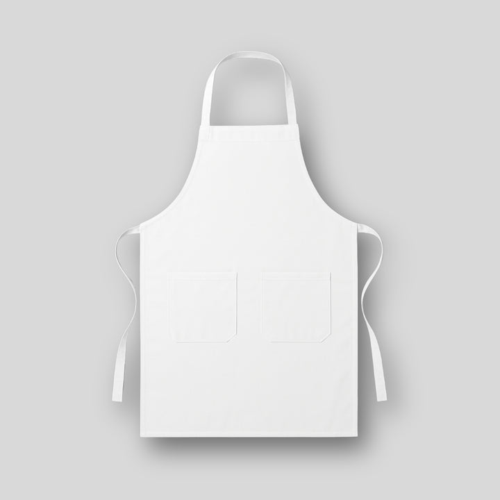 White plain apron with two front pockets ideal for personal expression aprons by dreamwithreem