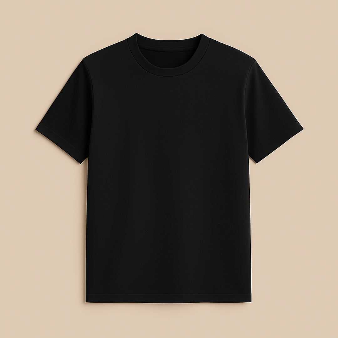 Custom black personalized basic tee for comfortable everyday wear and stylish casual outfits