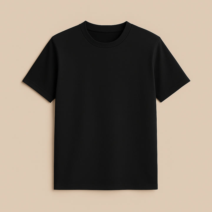 Custom black personalized basic tee for comfortable everyday wear and stylish casual outfits