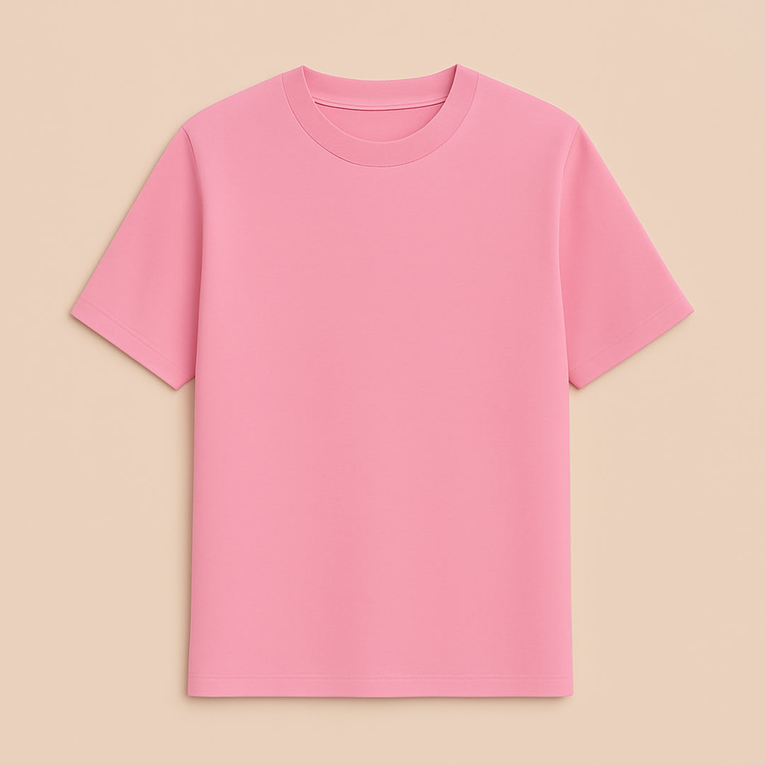 Dreamwithreem personalized basic tee in vibrant pink for casual and stylish wear