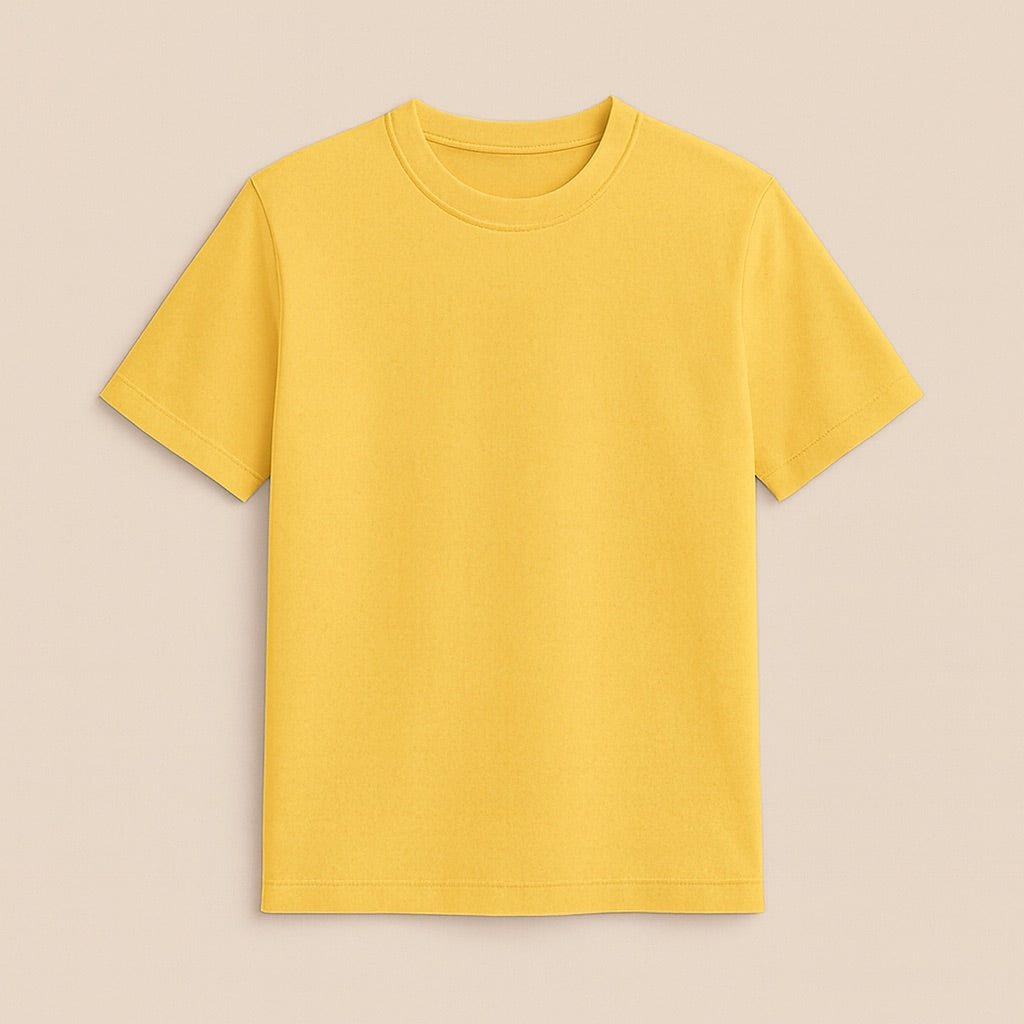 Custom yellow personalized basic tee from dreamwithreem for comfortable everyday wear