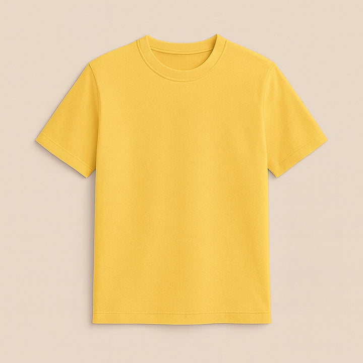 Custom yellow personalized basic tee from dreamwithreem for comfortable everyday wear