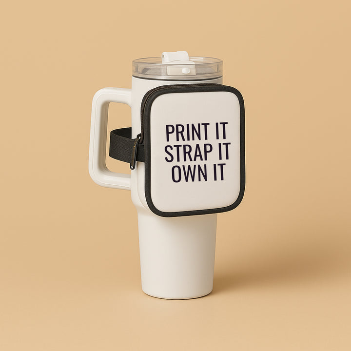Dreamwithreem personalized bottle holder pouch with adjustable strap and custom print options