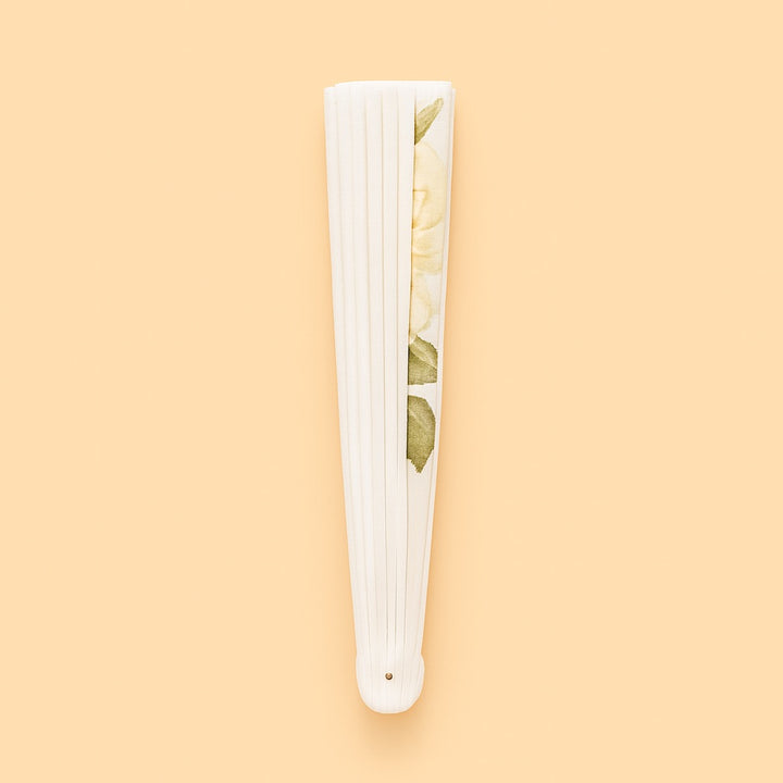 Elegant personalized folding fan with floral design, perfect for special occasions and gifts