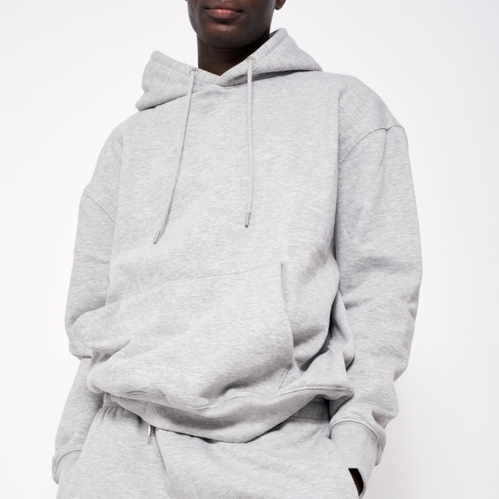 Cozy gray personalized hoodies online with a relaxed fit and front pocket for custom style
