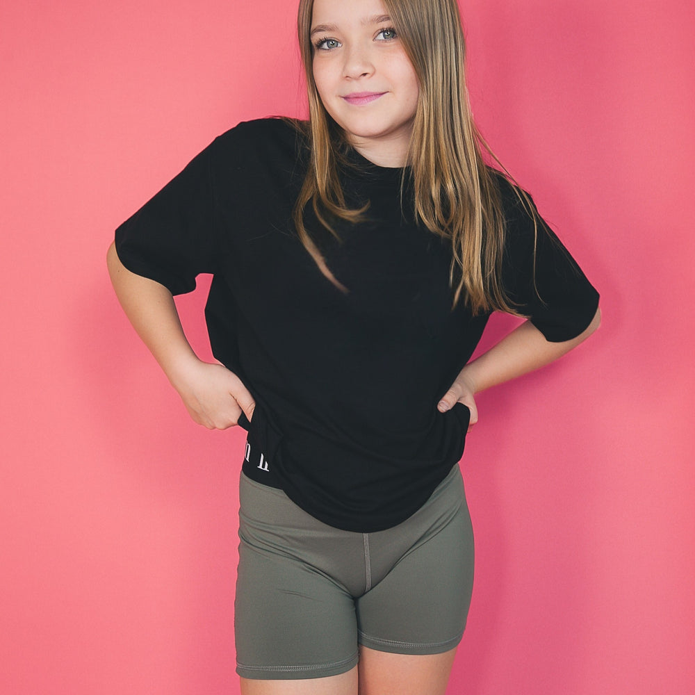 Custom black personalized kids t shirt Dubai perfect for casual wear and styling options
