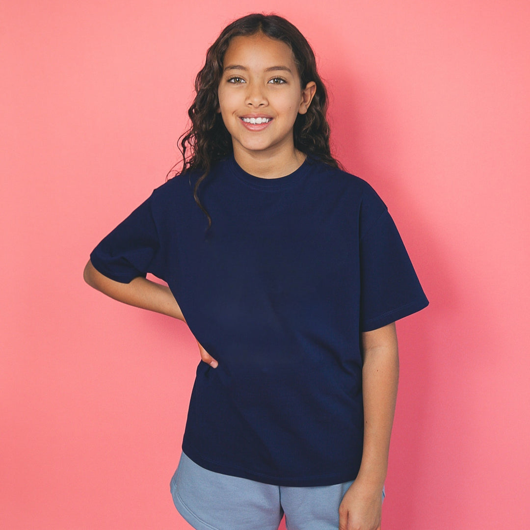 Custom navy blue personalized kids t shirt Dubai for comfortable casual wear