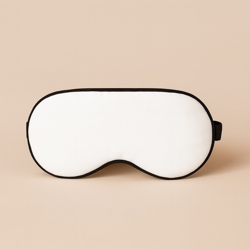 Personalized sleep mask in soft fabric for comfortable and restful sleep