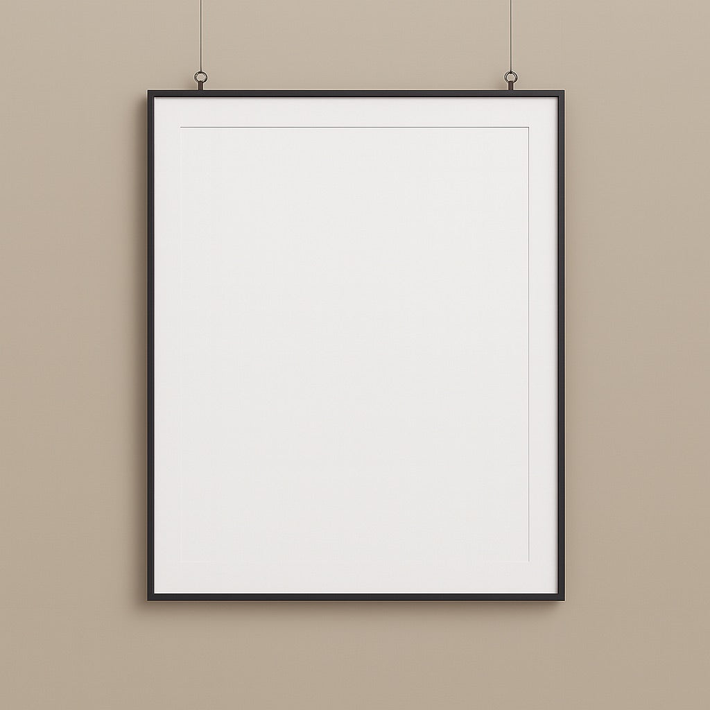 Blank black frame hanging on wall ready for personalized wall posters by dreamwithreem
