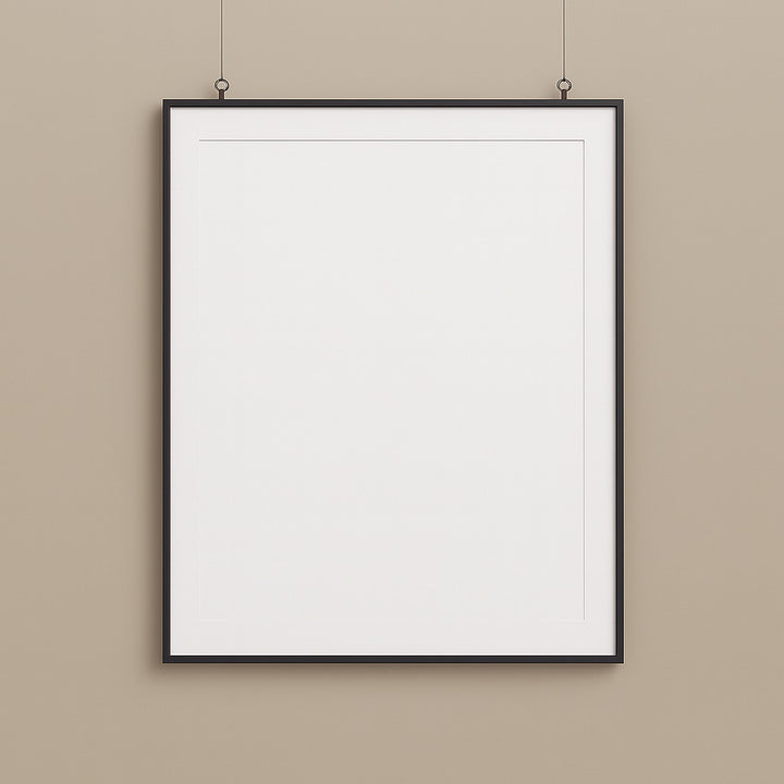 Blank black frame hanging on wall ready for personalized wall posters by dreamwithreem