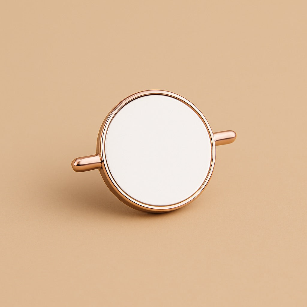 Personalized watch charm accessory in rose gold with a sleek and minimal design