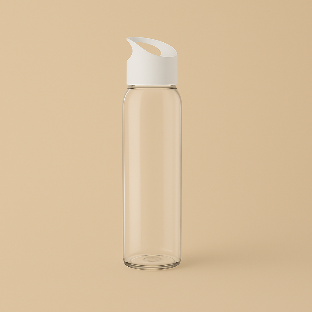 dreamwithreem clear reusable water bottle with white ergonomic spout BPA free sports water bottle for gym