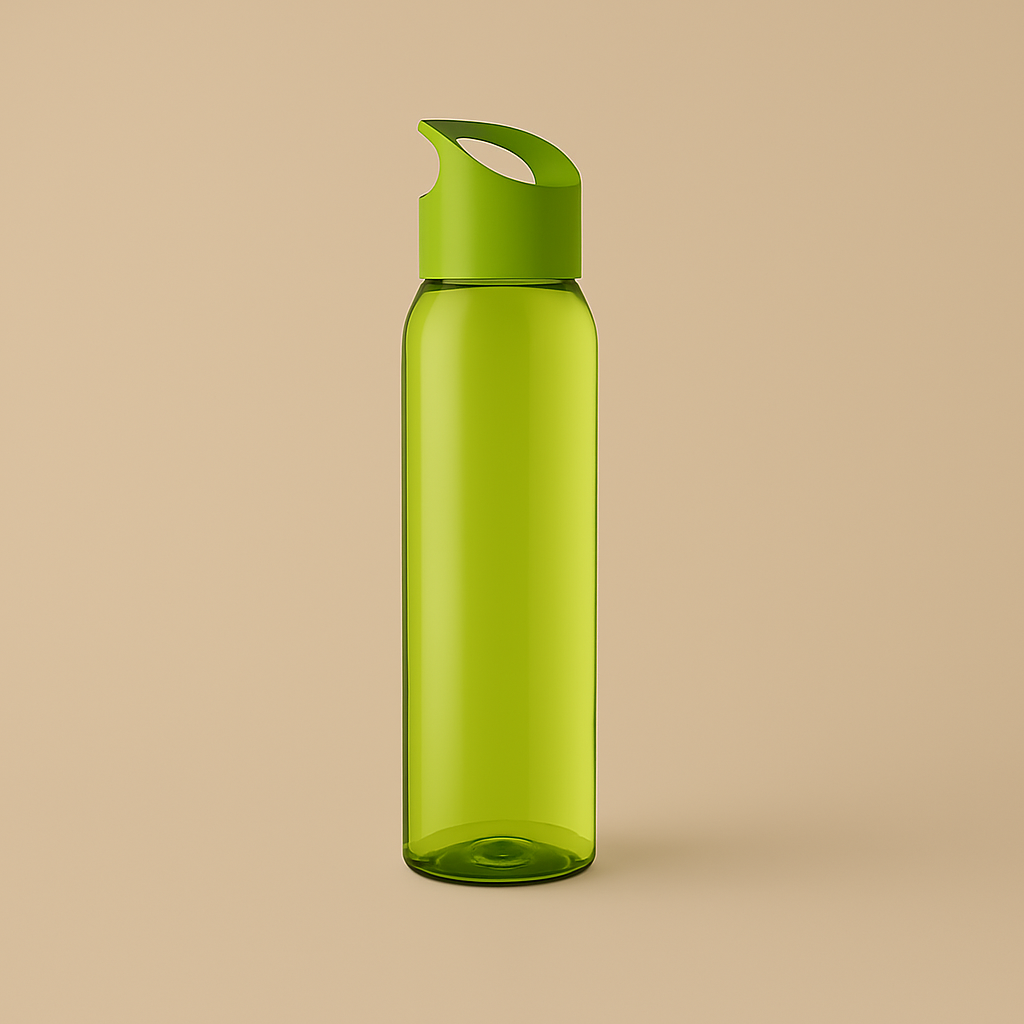dreamwithreem green translucent water bottle with carry loop and leakproof cap BPA free sports water bottle for gym and hiking