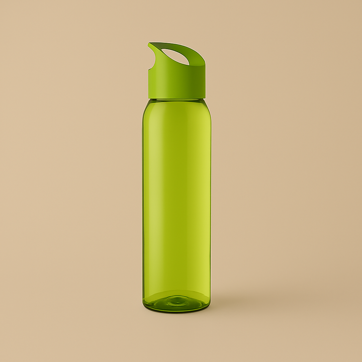 dreamwithreem green translucent water bottle with carry loop and leakproof cap BPA free sports water bottle for gym and hiking