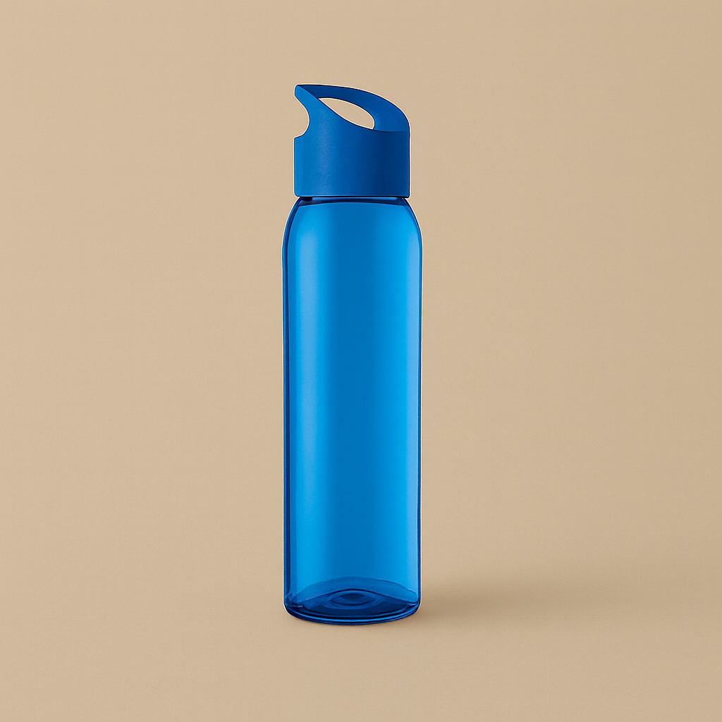 dreamwithreem blue translucent slim water bottle with ergonomic loop cap BPA free sports water bottle