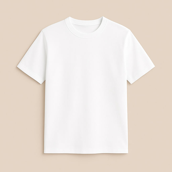 dreamwithreem white custom crew neck personalized fashion t-shirt mockup soft cotton short sleeve