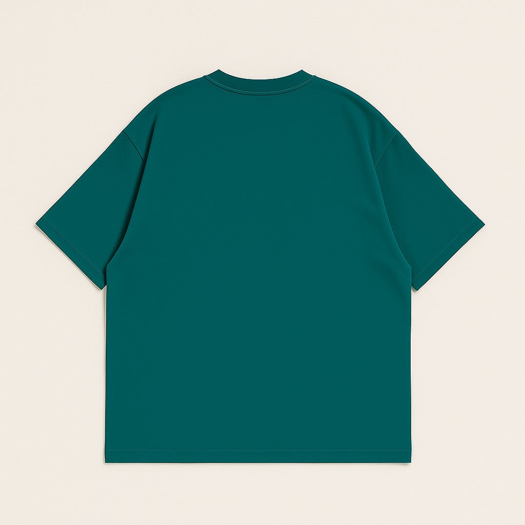 Green custom oversized tee from dreamwithreem with a relaxed fit and short sleeves