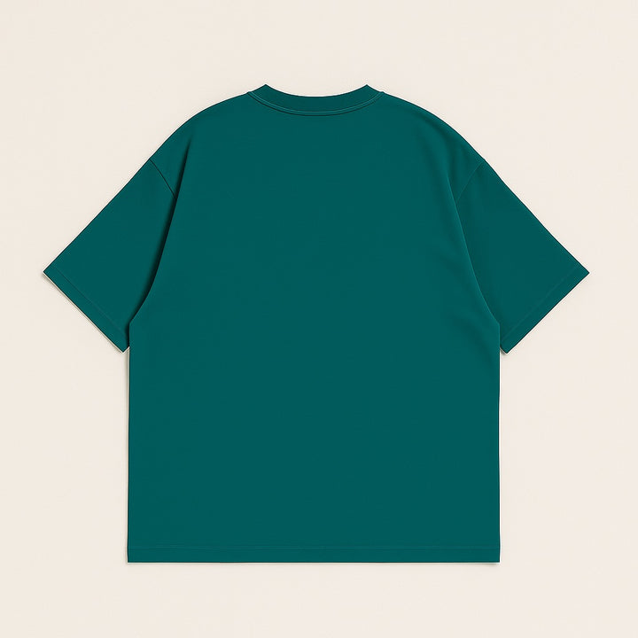 Green custom oversized tee from dreamwithreem with a relaxed fit and short sleeves
