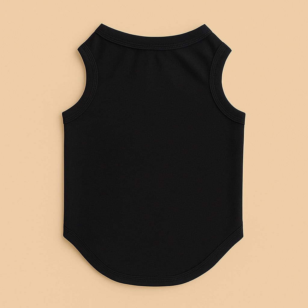 Black sleeveless tank top pet accessory for personalized pet clothing by dreamwithreem